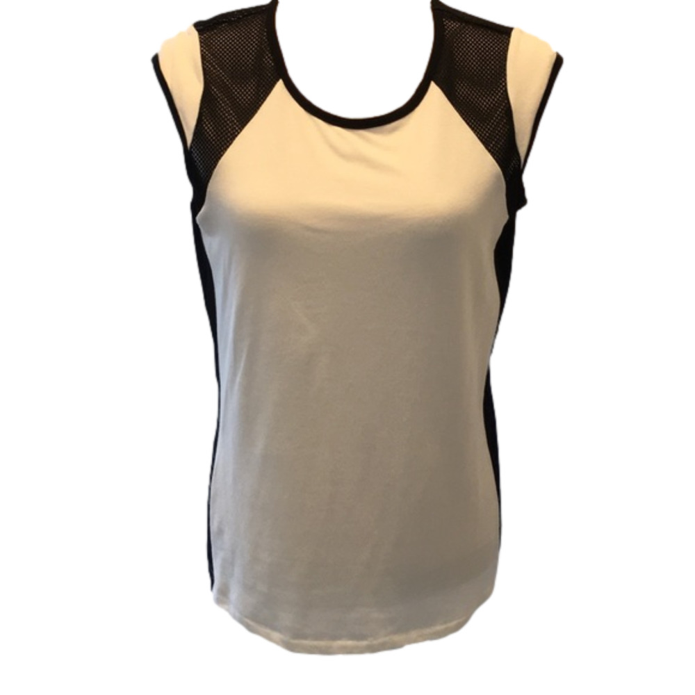 Womens Conrad C Collection Short sleeve Black & White T Shirt Sz S/P